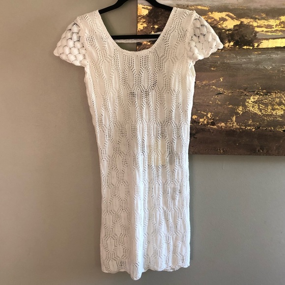 Anthropologie Dresses & Skirts - NWT To Love Kuvaa Cream Crochet Mini